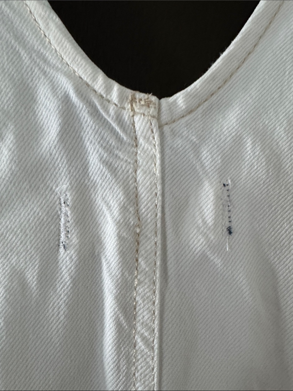 Free People White Sleeveless V-Neck Maxi Dress with Frayed Hem - Picture 10 of 10